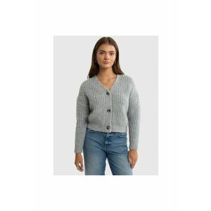 Cardigan scurt cu nasturi si textura striata imagine