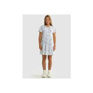 Rochie tip tricou cu imprimeu tie-dye - Alb imagine