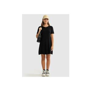 Rochie mini tip tricou Maxinara - Negru imagine