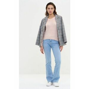 Bluza cu decolteu in V si maneci bufante Simona imagine