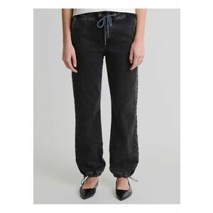 Blugi dama Robbin 919 - negri - croiala larga - denim moale - tiv reglabil imagine