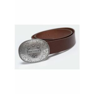 Curea de piele cu o catarama gravata Almos imagine