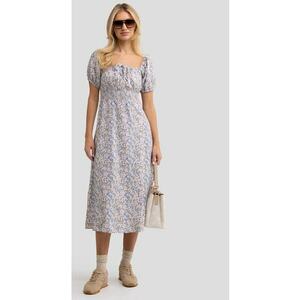 Rochie cu imprimeu floral si decolteu patrat Sotiki - Multicolor imagine