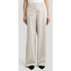 Pantaloni din amestec de in cu croiala ampla Maryliana - Alb imagine