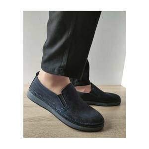 Pantofi Casual Perforati Barbati B69-320 Bleumarin - Albastru imagine