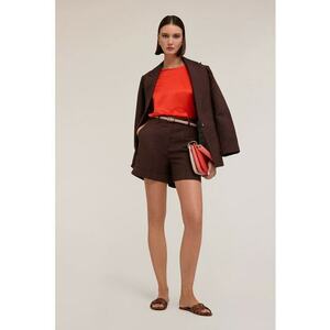 Pantaloni scurti din amestec de in cu buzunare imagine