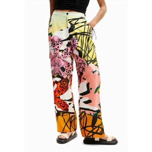 Pantaloni drepti din amestec de matase imagine