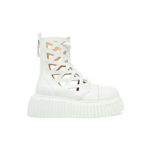 Ghete dama 305288660 - Piele naturala - Alb imagine