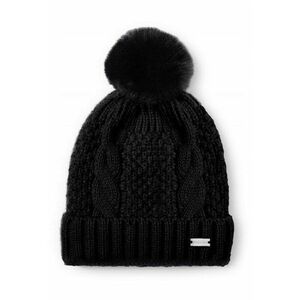 Caciula cu pompon - negru - 21x21x6.5cm imagine