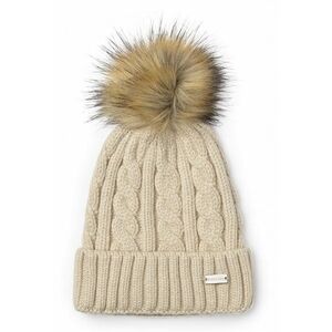 Caciula model cu pompon - bej - 18x22.5x6cm imagine