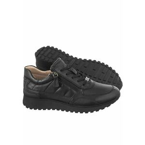 Tenisi dama 9-23701-41-03F - Piele naturala - Negru imagine