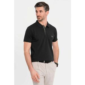 Tricou polo cu fenta cu fermoar imagine