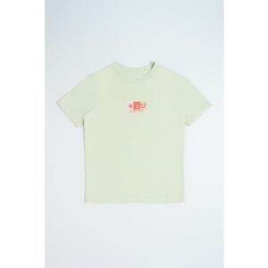 Tricou de bumbac cu imprimeu grafic discret imagine