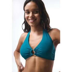Sutien de baie striat cu guler halter imagine
