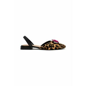 Balerini de piele cu animal print Hughes imagine