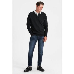 Bluza polo lejera de trening cu fenta cu nasturi imagine