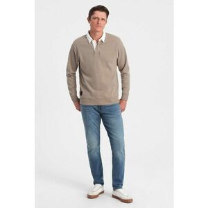 Bluza polo lejera de trening cu fenta cu nasturi imagine