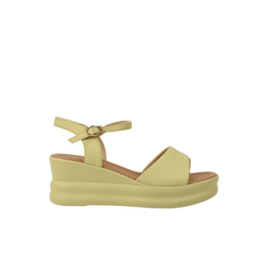 Sandale casual - dama - 2719 galben - piele naturala - platforma imagine