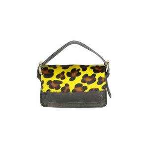 Geanta crossbody de piele si piele cu par scurt imagine