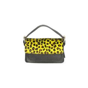 Geanta crossbody de piele si piele cu par scurt imagine