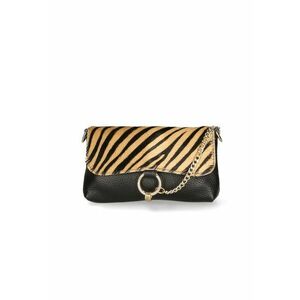 Geanta crossbody de piele cu model si lant decorativ imagine