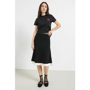 Fusta mini evazata cu banda logo in talie imagine