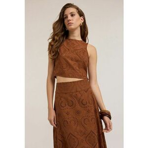 Bluza crop din bumbac imagine