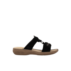 Papuci casual - dama - ANTISTRESS - V2839-00 negru - piele ecologica imagine