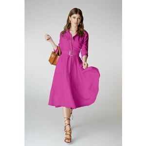 Rochie midi evazata cu o curea Classy imagine