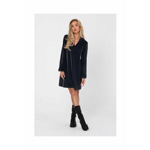 Rochie din velur cu decolteu in V - imagine