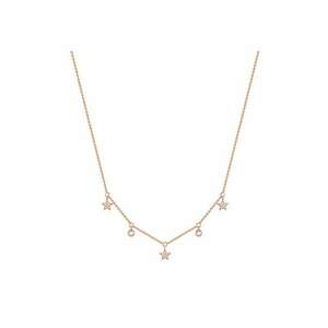 Colier placat cu aur de 14K - cu pandantive stele imagine