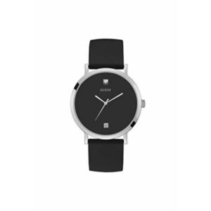 Ceas barbatesc 44 mm - curea silicon gri metalizat - carcasa otel - rezistenta la apa 3 ATM imagine