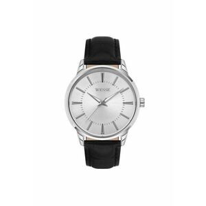 Ceas barbati WWG203813 clasic argintiu 41mm curea neagra piele imagine