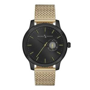 Ceas barbatesc model MEX3158 - curea din otel - rezistent la apa 3 ATM - diametru 43 mm - culoare neagra imagine