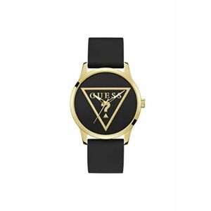 Ceas barbatesc 43 mm - curea silicon neagra - carcasa otel aurie - rezistent la apa 5 ATM imagine