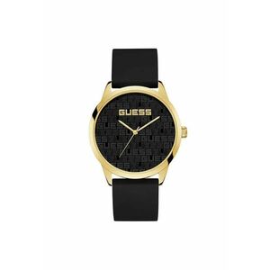 Ceas barbatesc 44 mm - curea silicon - carcasa otel - negru - 5 ATM imagine