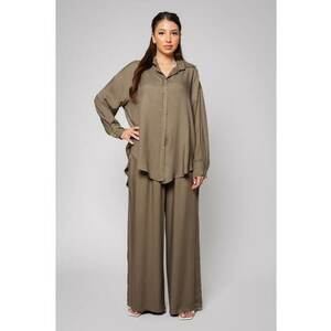 Set Gabrielle Camasa si Pantalon lung Kaki 14223 imagine