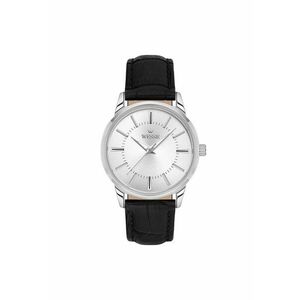 Ceas dama WWL104409 36mm - curea piele ecologica neagra - rezistenta la apa 5 ATM - culoare metalica imagine