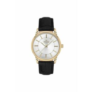 Ceas dama WWL104410 36mm - carcasa din otel - curea din piele ecologica - negru/aurie imagine