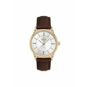 Ceas dama WWL104411 auriu maro 36mm quartz piele ecologica 5ATM imagine