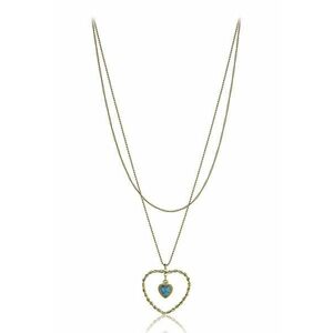 Colier din otel inoxidabil cu pandantiv in forma de inima imagine