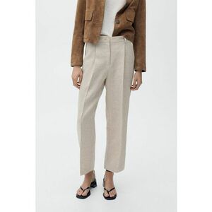 Pantaloni din in cu croiala dreapta imagine