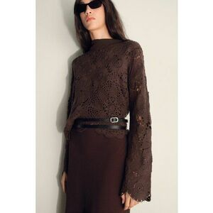 Bluza crosetata din amestec de bumbac imagine