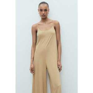 Salopeta din amestec de in cu decolteu rotund imagine