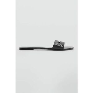 Papuci flatform din piele imagine