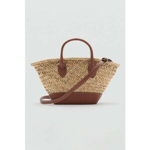 Geanta de paie cu model crosetat si bareta detasabila de umar imagine