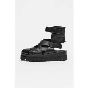 Sandale flatform de piele imagine