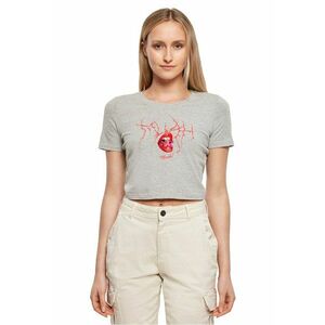 Tricou crop cu imprimeu grafic imagine