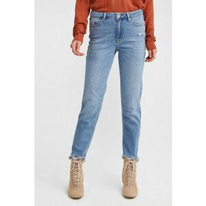 Blugi crop cu aspect decolorat imagine