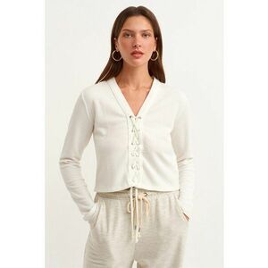 Bluza cu decolteu in V si sireturi imagine